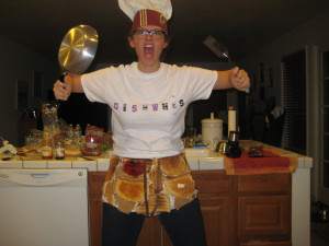 ON THE SCAVENGER HUNT: Stefany Ensor wearing homemade  butter and jelly smeared toast underwear. PHOTOS COURTESY OF STEFANY ENSOR