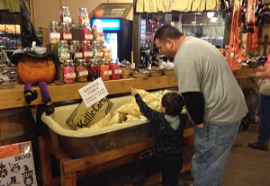 TREATS AWAIT: A father and son pick out candy in the country store. PHOTO BY VALERIE SMITH