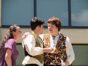 The most physical and humorous scene was from “Twelfth Night” as Rhonda Allen’s Fabian and Chad Sommerville’s Sir Toby set up Eric Grant’s Sir Andrew Aguecheek to a challenge of the sword.