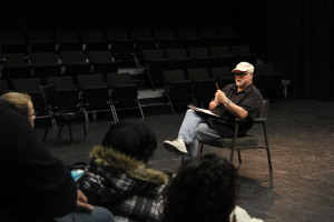 ACTORS STUDIO: Harvey Jordan giving intructions to his students about finals. PHOTO BY RICHARD REYES